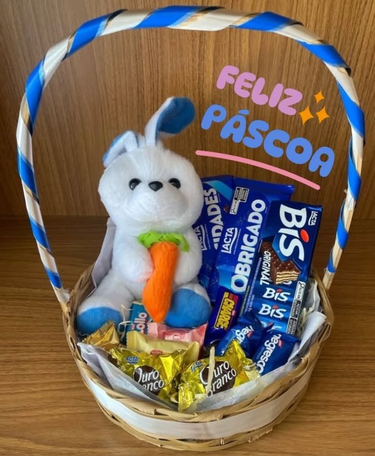 Cesta Alegria Azul – Edição Páscoa Kids